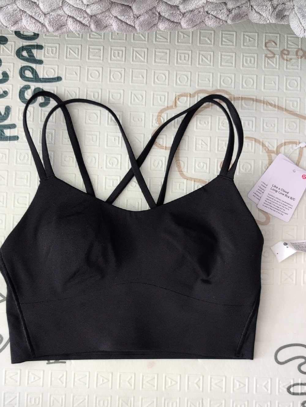 lululemon Longline Bra Like A Cloud Black Size 4